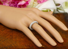 Load image into Gallery viewer, Princess and Round Cut Moissanite Eternity Band Three Sided Style Eternity Ring Band Set In 14K Solid White Gold Bridal Wedding Band 4.00ctw

