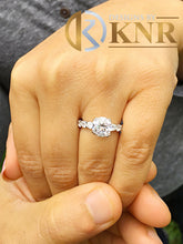 Load image into Gallery viewer, GIA Certified 14k Solid White Gold Round Cut Diamond Engagement Ring Eternity Style Bridal Wedding 4.00ctw F-VS2
