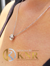 Load image into Gallery viewer, Round Cut Natural Diamond Pendant Necklace Bezel Set Solitaire Necklace And Chain Anniversary Gift Wedding Pendant 14k Solid White Gold 0.50
