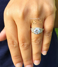 Load image into Gallery viewer, GIA Certified 14k Solid Yellow Gold Round Cut Diamond Engagement Ring Deco Bridal Wedding Anniversary Halo Half Moon Cut 2.50ctw F-VS2
