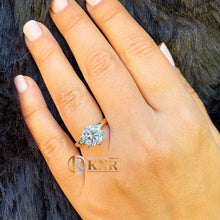 Load image into Gallery viewer, Round Cut Moissanite Engagement Ring Solitaire Bridal Ring For Her Wedding Ring Six Prong  Set In 14k Solid Yellow Gold Women's Ring 2.00ct
