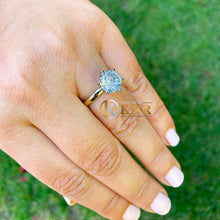 Load image into Gallery viewer, Round Cut Moissanite Engagement Ring Solitaire Bridal Ring For Her Wedding Ring Six Prong  Set In 14k Solid Yellow Gold Women's Ring 2.00ct
