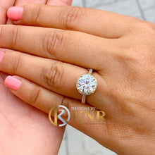 Load image into Gallery viewer, Round Cut Diamond Engagement Ring Halo Style Wedding Ring IGI Certified 14K Solid Yellow Gold Prong Set Bridal Ring For Her 3.50ctw G-VS2
