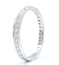 Load image into Gallery viewer, Round Cut Natural Diamond Eternity Style Band Set In 14k Solid White Gold Anniversary Band Filigree Eternity Wedding Band For Her 0.60ctw
