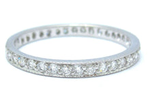 Load image into Gallery viewer, Round Cut Natural Diamond Eternity Style Band Set In 14k Solid White Gold Anniversary Band Filigree Eternity Wedding Band For Her 0.60ctw
