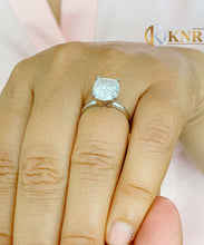 Load image into Gallery viewer, Elongated Cushion Cut Moissanite Engagement Ring Solitaire Bridal Ring Four Prong Set Minimalist Wedding Ring In 14k Solid White Gold 4.00ct
