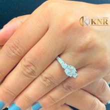Load image into Gallery viewer, GIA Certified 14k Solid White Gold Round Cut And Baguettes Cut Diamond Engagement Ring Antique Deco 2.70ctw

