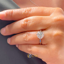 Load image into Gallery viewer, Round Cut Diamond Engagement Ring Six prong set Solitaire IGI Certified Crown Set Style Set In 14k Solid White Gold Wedding Bridal Ring 2.00

