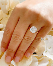 Load image into Gallery viewer, Cushion Cut Moissanite Engagement Ring Solitaire Bridal Set Four Prong Style Wedding Ring For Her In 14k Solid Rose Gold Women's Ring 4.00ct
