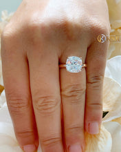 Load image into Gallery viewer, Cushion Cut Moissanite Engagement Ring Solitaire Bridal Set Four Prong Style Wedding Ring For Her In 14k Solid Rose Gold Women's Ring 4.00ct
