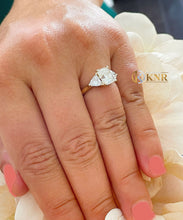 Load image into Gallery viewer, Radiant Shape And Trillion Cut Diamonds Engagement Ring Three Stone Style IGI Certified 14k Solid Yellow Gold Bridal Wedding Ring 2.80ctw
