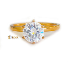 Load image into Gallery viewer, GIA Certified Natural Round Cut Diamond Engagement Ring Six Prongs Style Solitaire Ring Women's Bridal Wedding Ring 14K Solid Rose Gold 1.00
