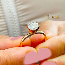 Load image into Gallery viewer, GIA Certified Natural Round Cut Diamond Engagement Ring Six Prongs Style Solitaire Ring Women's Bridal Wedding Ring 14K Solid Rose Gold 1.00
