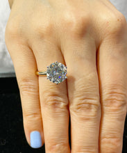 Load image into Gallery viewer, Round Cut Moissanite Engagement Ring Solitaire Six Prong Set Bridal Ring Set In 14k Solid Yellow Gold Wedding Ring Anniversary Ring 5.00ct
