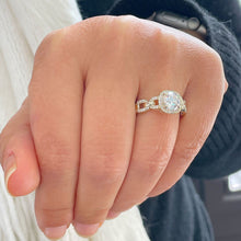 Load image into Gallery viewer, 14k Solid Yellow Gold Round Cut Natural Diamond Engagement Ring Halo Prong Set 1.60ctw
