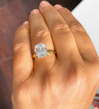 Load image into Gallery viewer, Elongated Cushion Cut Moissanite Engagement Ring Solitaire Ring Bridal Ring Four Prong Set Wedding Ring For Her 14k Solid Yellow Gold 5.00ct
