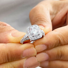 Load image into Gallery viewer, Round Cut Moissanite And Cvd Round And Baguettes Sides Diamonds Halo Style Engagement Ring 14k Solid Heavy White Gold Bridal Halo 1.95ct
