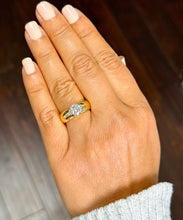 Load image into Gallery viewer, Round Cut Diamond Engagement Ring Semi Bezel Set Bridal Wedding Ring Solitaire Diamond Ring IGI Certified 14k Solid Yellow Gold 1.25ct F-VS2
