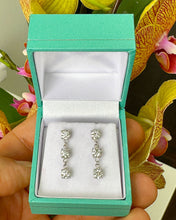 Load image into Gallery viewer, Round Cut Moissanite Dangling Earrings Bridal Gift Set In 14K Solid White Gold Wedding Anniversary gift Studs Style In Prong set 2.00ctw
