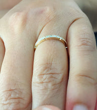 Load image into Gallery viewer, Round Cut Natural Diamonds Band Anniversary Band Half Eternity Style Bridal Band Matching Band Prong Set 14k Solid Yellow Gold Band 0.15ctw
