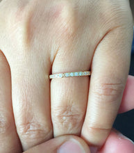 Load image into Gallery viewer, Round Cut Natural Diamonds Band Anniversary Band Half Eternity Style Bridal Band Matching Band Prong Set 14k Solid Yellow Gold Band 0.15ctw
