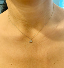 Load image into Gallery viewer, Heart Shape Round Cut Natural Diamonds Necklace Pendent And Adjustable Chain Bridal Gift 14k white gold Wedding anniversary gift 0.07ctw

