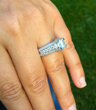 Load image into Gallery viewer, Round Cut Diamond Engagement Ring In IGI Certified 14k Solid And Heavy White Gold Wedding Ring 2.70ctw Bridal Ring Hidden Halo Style F-VS2

