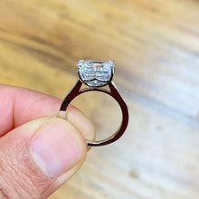 Load image into Gallery viewer, Radiant Cut Moissanite Engagement Ring Solitaire Antique Filigree Style Bridal Wedding Ring Set In 14k Solid White Gold Ring For Her 3.50ct
