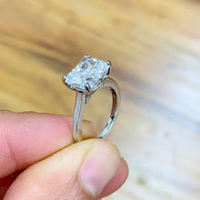 Load image into Gallery viewer, Radiant Cut Moissanite Engagement Ring Solitaire Antique Filigree Style Bridal Wedding Ring Set In 14k Solid White Gold Ring For Her 3.50ct
