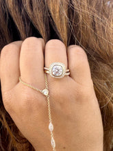 Load image into Gallery viewer, Cushion And Band Cut Diamond Engagement Ring And Matching Band IGI Certified 14k Yellow Solid Gold Wedding Set Bezel Style Bridal Set 3.60ct
