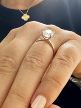 Load image into Gallery viewer, Oval Shape Moissanite Engagement Ring Solitaire Four Prong Set Bridal Wedding Ring For Her Minimalist Design 14k Solid Rose Gold 3.00ct

