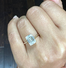 Load image into Gallery viewer, Emerald Cut Diamond Engagement Ring IGI Certified Set In 14K Solid Yellow Gold Solitaire Ring Four Prong Set Style Wedding Ring 3.00ct F-VS2
