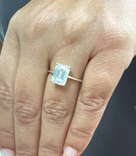 Load image into Gallery viewer, Emerald Cut Diamond Engagement Ring IGI Certified Set In 14K Solid Yellow Gold Solitaire Ring Four Prong Set Style Wedding Ring 3.00ct F-VS2
