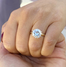 Load image into Gallery viewer, Round Cut Diamond Engagement Ring IGI Certified Large 5.00ct 14k Solid Yellow Gold Solitaire Style Bridal Ring Minimalist Wedding Ring G-VS2
