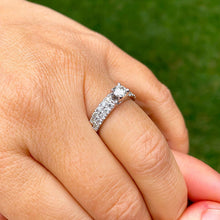 Load image into Gallery viewer, Round Cut Diamond Engagement Ring And Matching Band Wedding Bridal Anniversary Natural Diamonds Bridal Set In 14k Solid White Gold 1.00ctw
