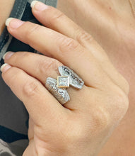 Load image into Gallery viewer, Princess Cut IGI Certified Diamond Engagement Ring Deco Bridal Ring Bezel Set Wedding Ring Solitaire 14K Solid And Heavy White Gold 1.00ct
