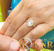 Load image into Gallery viewer, Oval Shape and Round Cut Natural Diamond Engagement Ring 14k Solid Yellow Gold Wedding Ring Halo Ring Bridal Propose Promise Ring 1.20ctw
