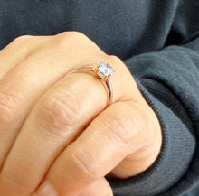 Load image into Gallery viewer, Oval Shape Moissanite Engagement Ring Solitaire 14k Solid Rose Gold Bridal Ring Wedding Ring Anniversary Ring Solitaire Four Prong 2.00ct

