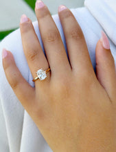 Load image into Gallery viewer, Cushion Cut Moissanite Engagement Ring Solitaire Bridal Wedding Ring Prong Set Minimalist Anniversary Ring For Her 14k Solid Rose Gold 2.00
