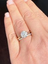 Load image into Gallery viewer, Round Cut IGI Certified Diamond Engagement Ring Solitaire And Matching Band Wedding Set Women's Bridal Set 14k Solid Yellow Gold 1.70ctw
