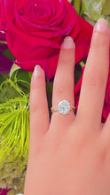 Load and play video in Gallery viewer, Oval cut Moissanite And Round Cut Sides Engagement Ring And Matching Band 14k Solid Yellow Gold Bridal Ring Solitaire Wedding Ring 5.20ctw
