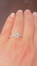 Load and play video in Gallery viewer, Emerald And Baguettes Cut Diamond Engagement Ring IGI Certified 14k Solid White or Yellow Gold Bridal Ring Wedding Ring 2.30ctw F-VS2
