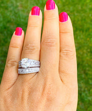 Load image into Gallery viewer, GIA/IGI 14k White Gold Round Cut Diamond Engagement Ring Wedding, Anniversary Bridal Set 4.50ctw F-VS2

