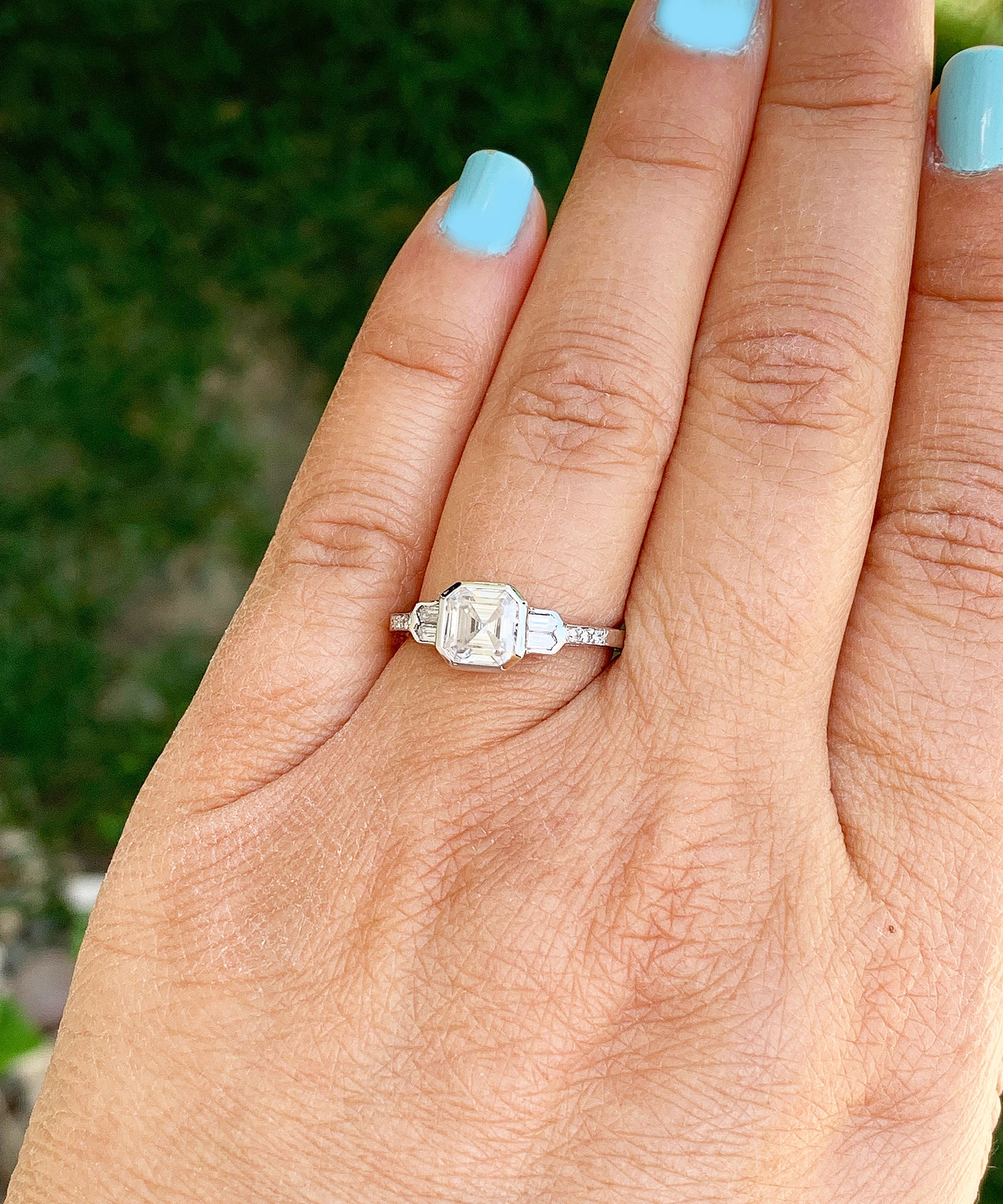 割引購入 バッジェリーミシュカ レディース リング アクセサリー Certified Lab Grown Diamond Asscher Cut  Engagement Ring 4-1 ct. in 14k White Gold