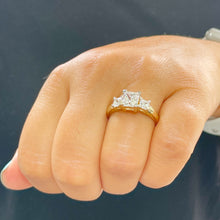 Load image into Gallery viewer, GIA/IGI 14k Solid Yellow Gold Princess Cut Natural Engagement Ring Wedding Bridal Anniversary 2.20ct F-VS2
