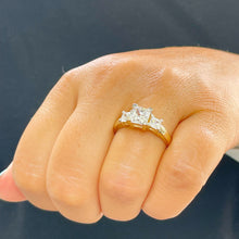 Load image into Gallery viewer, GIA/IGI 14k Solid Yellow Gold Princess Cut Natural Engagement Ring Wedding Bridal Anniversary 2.20ct F-VS2
