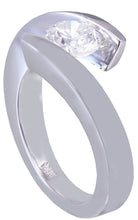 Load image into Gallery viewer, 14K White Round Diamond Engagement Ring Tension Solitaire 1.00ctw h-vs2 EGL USA
